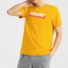 Skechers Sport Alphabet Printing kortärmad tröja för män i guldfärg