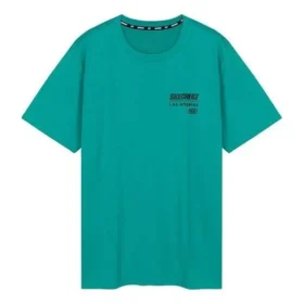 Skechers stickad T-shirt med rund hals och korta ärmar för män, blå