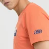 Skechers tryckt kortärmad t-shirt för män, röd
