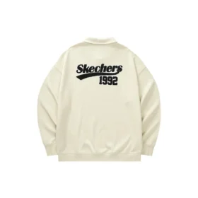Skechers x Hilarious Monster Långärmad stickad polotröja ”Beige Black”