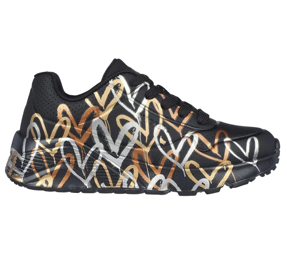 Skechers x JGoldcrown: Uno Lite – Metallic Love Skechers x JGoldcrown: Uno Lite – Metallic Love