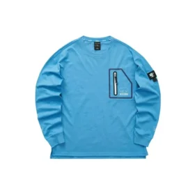 Skechers x One Piece tryckt långärmad T-shirt ”Blå Brun Gul Svart”