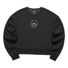 Smile Graphic Crew-tröja ”Svart Grå Lila”