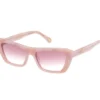 Solglasögon med upphöjd Cateye-modell och marmorerad gradient