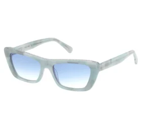 Solglasögon med upphöjd Cateye-modell och marmorerad gradient