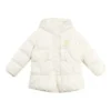 Solid Hooded Down Jacket ”White”