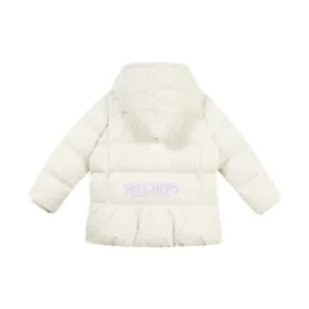 Solid Hooded Down Jacket ”White”
