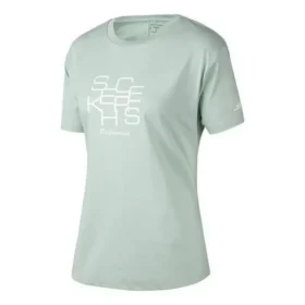 Sport-T-shirt med korta ärmar ”Grönvit”