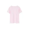Sportig rundhalsad casual-tröja med korta ärmar, rosa