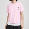 SS20 Crossover-stickad kortärmad rosa