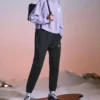 Stickade sweatpants ”Black”