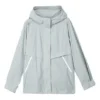 Stroll-serien Logo Casual vävd jacka med huva ”Grey”