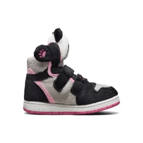 Sugarcanes Panda-skor ”Svart Grå Rosa”
