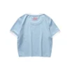 T-shirt med bokstavstryck ”White Pink Blue”