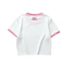 T-shirt med bokstavstryck ”White Pink Blue”