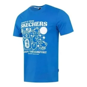 T-shirt med tryck ”Blue White”