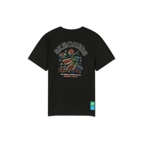 T-shirt med tryck, kortärmad, svart