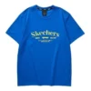 T-shirt med tryckt bokstav ”Blue Yellow”