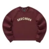 T-shirt med tryckt logotyp ”Burgundy White”