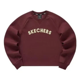 T-shirt med tryckt logotyp ”Burgundy White”