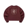 T-shirt med tryckt logotyp ”Burgundy White”