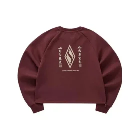 T-shirt med tryckt logotyp ”Burgundy White”