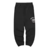 Taperade sportbyxor i fleece med midja ”Black Grey”