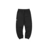 Taperade sportbyxor i fleece med midja ”Black Grey”