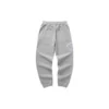 Taperade sportbyxor i fleece med midja ”Black Grey”