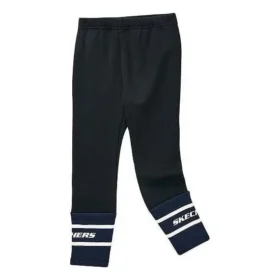 Tight-knit-byxor i fleece med dragsko ”Svart Vit” Tight-knit-byxor i fleece med dragsko ”Svart Vit”