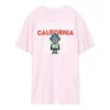 Unisex stickat tryck rosa