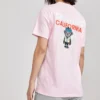 Unisex stickat tryck rosa