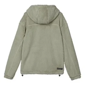 Varm casualjacka i imiterat lammull ”Olive Green”