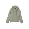 Varm casualjacka i imiterat lammull ”Olive Green”
