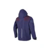 Vävd jacka med huva ”Navy Burgundy”