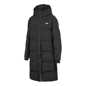 Vävd lång dunjacka ”Black White”