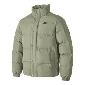 Waterproof dunjacka med bokstavstryck ”Olive Green”