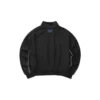 Zip-jacka med logotyp, bokstäver och hjärtmönster ”Black”