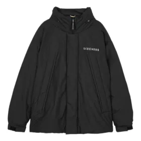 Zip-up enfärgad dunjacka med huva ”Svart Grå Vit”